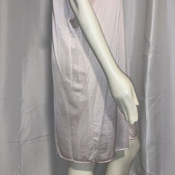 VGT pink nylon and lace sheer nightgown. Size medium - Picture 6 of 11